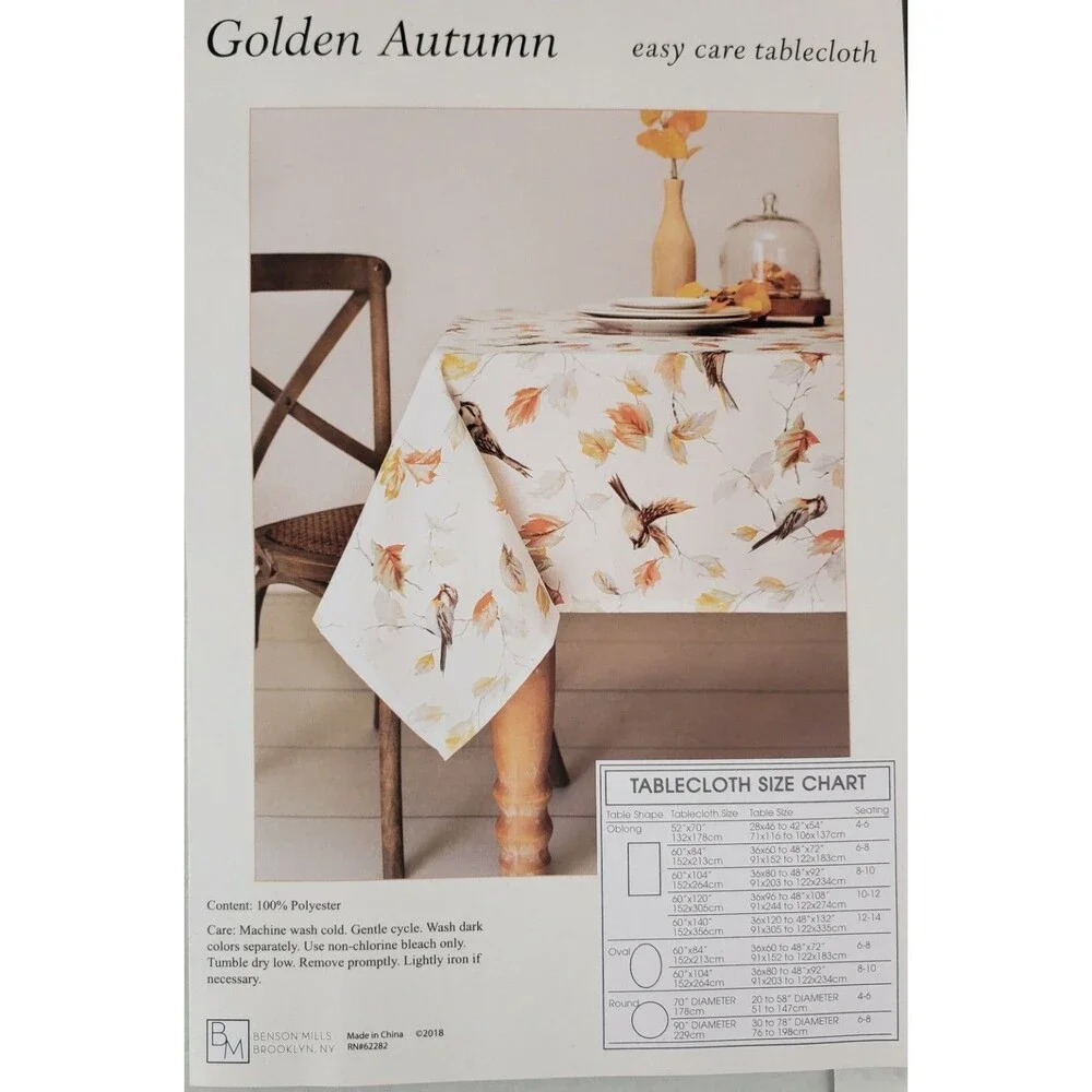1 Printed Fabric Tablecloth,60